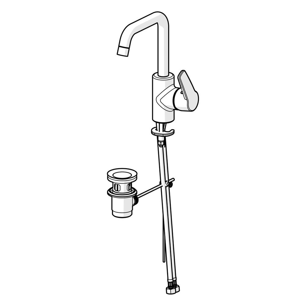 Hansa Polo Einhebel-Waschtischbatterie, Zugstangen-Ablaufgarnitur, Ausladung 152mm, DN ... HANSA-51552293 4057304002977 (Abb. 5)