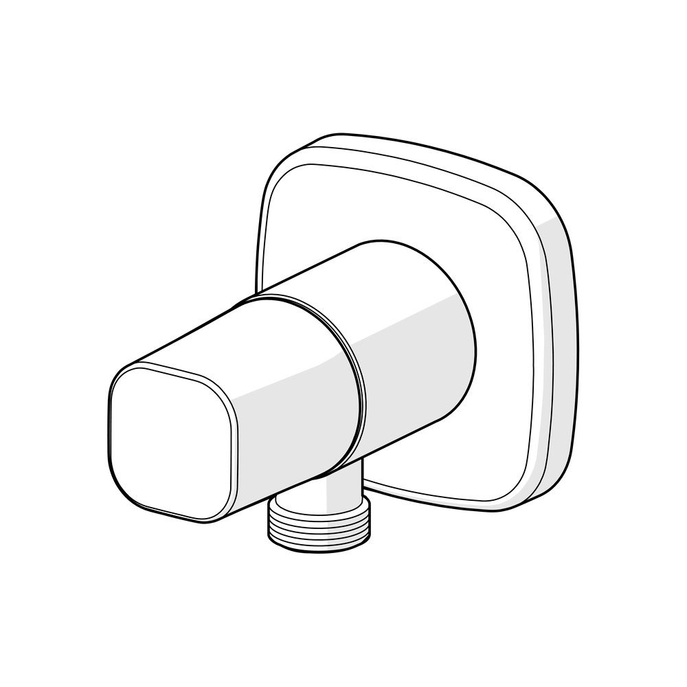 Hansa Living Wandanschlussbogen 5157 Rosette soft edge G1/2 DN15 Chrom... HANSA-51570183 4057304007156 (Abb. 5)