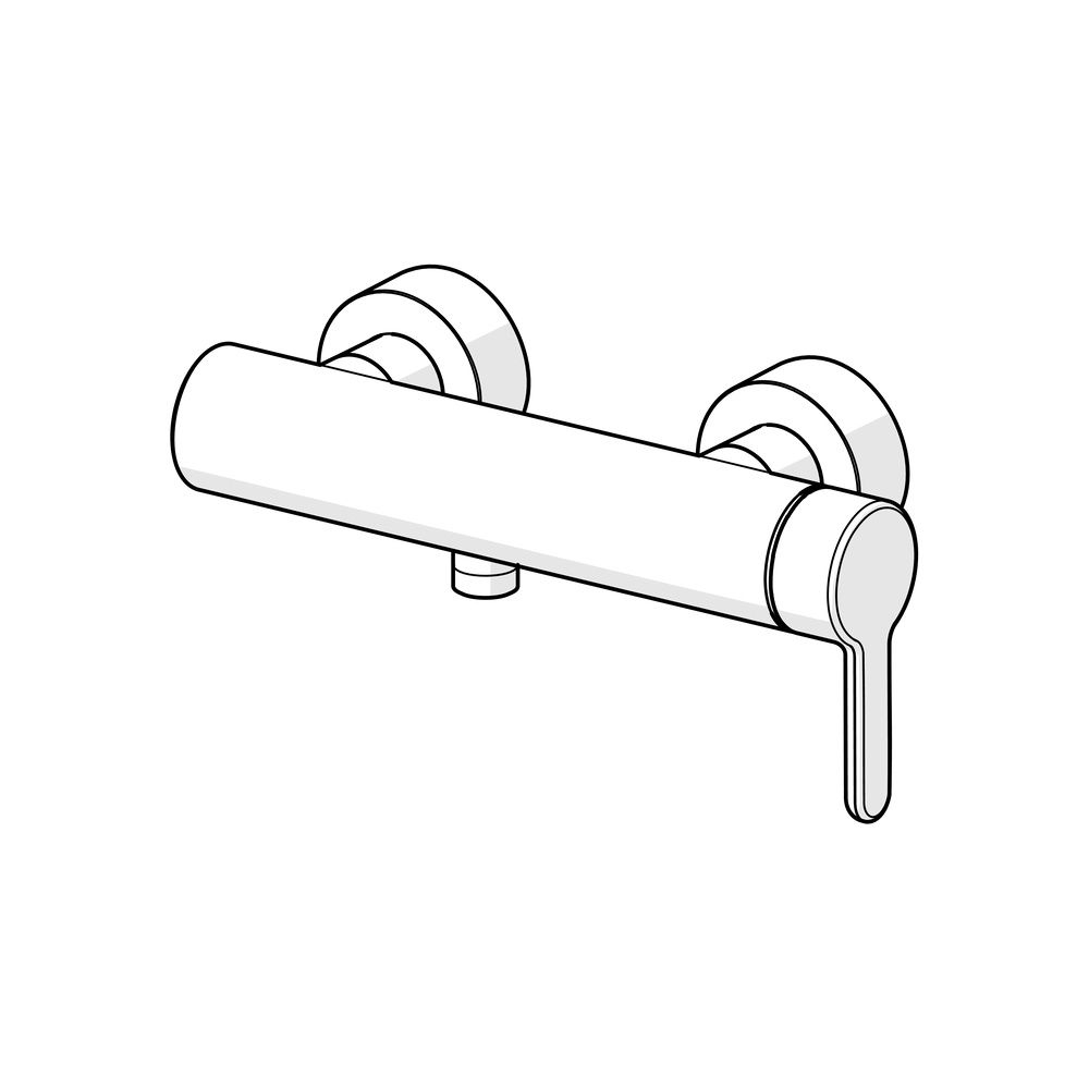 Hansa Designo Style Einhebel-Duscharmatur, Wandmontage, Temperaturbegrenzer, Chrom, 518... HANSA-51860193 4057304022104 (Abb. 5)