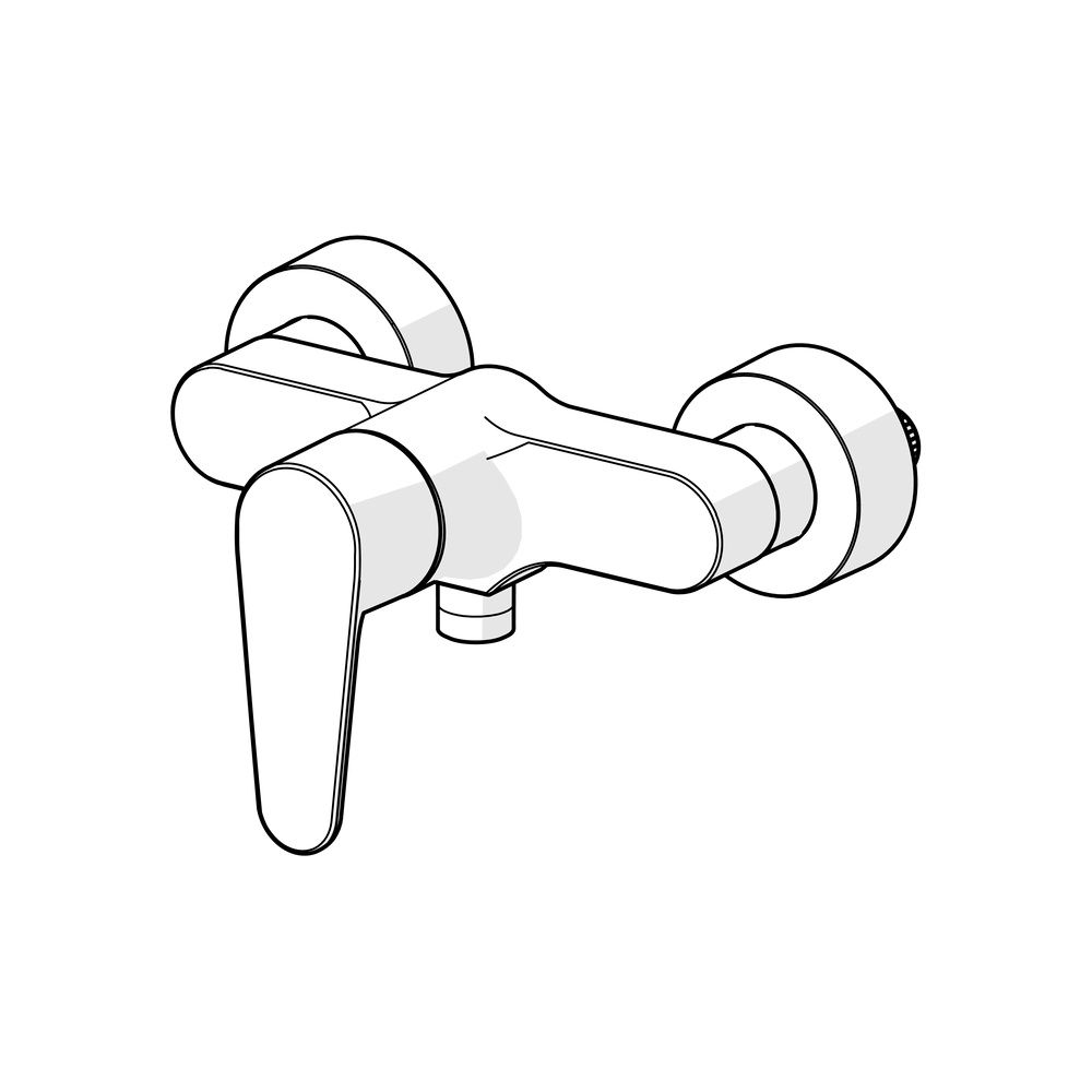 Hansa Vantis Einhebel-Brausebatterie, Chrom, 52450163... HANSA-52450163 4057304017292 (Abb. 5)