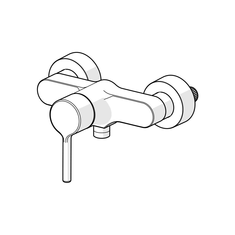 Hansa Vantis Einhebel-Duscharmatur Wandmontage, mit Temperaturbegrenzer, Matt-Schwarz... HANSA-5245016733 4057304020254 (Abb. 5)