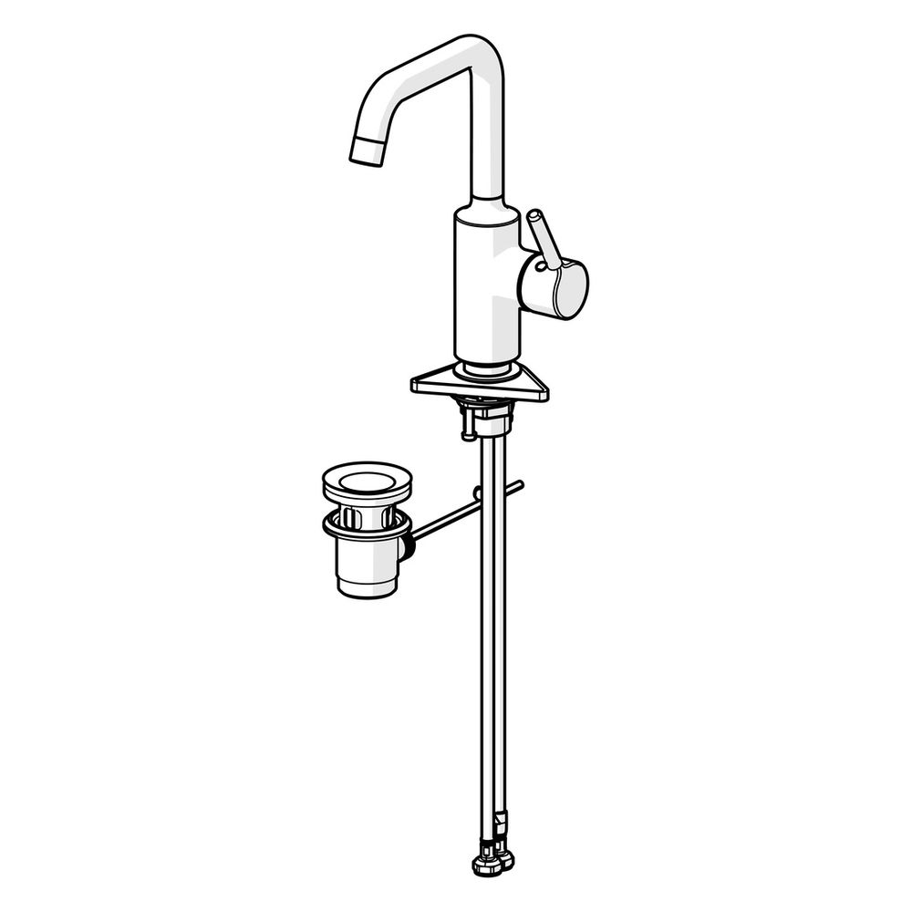 Hansa Vantis Einhebel-Waschtischbatterie, Ablaufgarnitur mit Zugstange, Ausladung 152mm... HANSA-52542267 4057304017223 (Abb. 5)