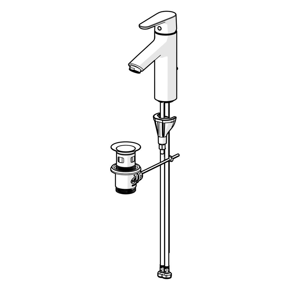 Hansa Vantis XL Einhebel-Waschtischbatterie, Ausladung 114mm, Ablaufgarnitur mit Zugsta... HANSA-52562263 4057304017148 (Abb. 5)