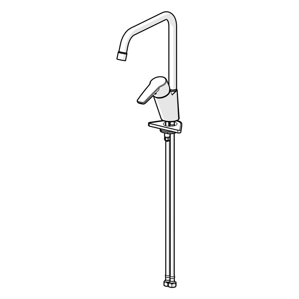 Hansa Polo Eco Einhebel-Küchenarmatur, Ausladung 221mm, DN 15, 3,4l/min, Chrom, 52... HANSA-5270220300046 4057304018411 (Abb. 5)