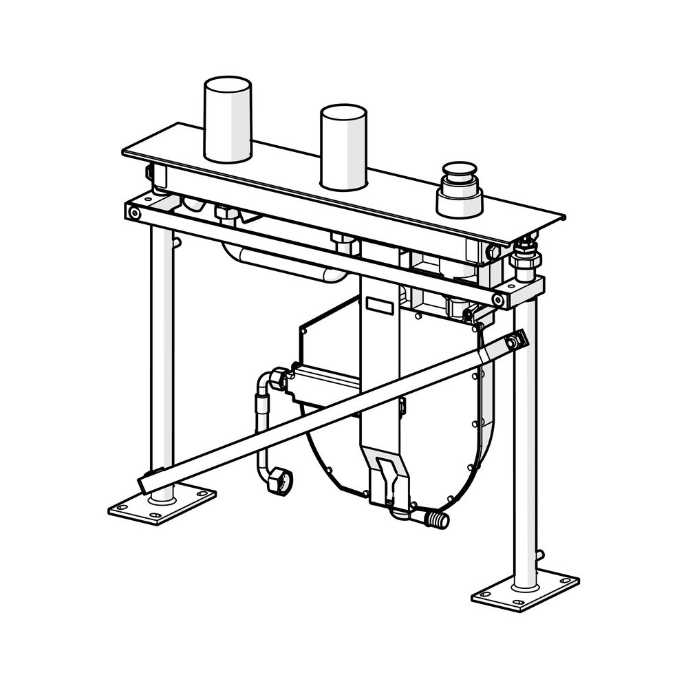 Hansa Compact Unterputz-Rohbauset Bade- und Brausearmatur, Rosette soft edge, DN 20, Ch... HANSA-53010300 4057304007194 (Abb. 5)