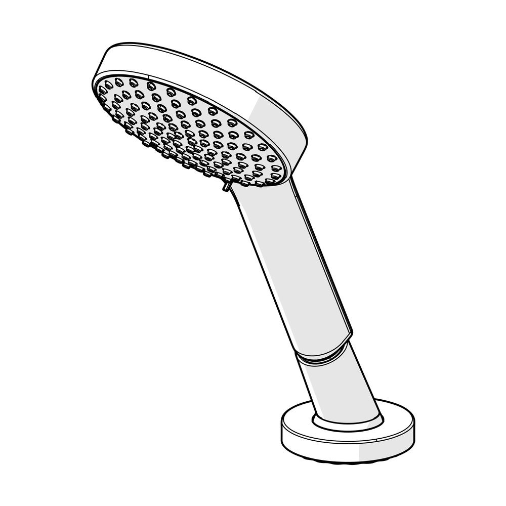 Hansa ActiveJet Handbrause, 1-strahlig, 72mm, Ausladung 189mm, DN 15, Chrom, 53249440... HANSA-53249440 4057304014673 (Abb. 5)