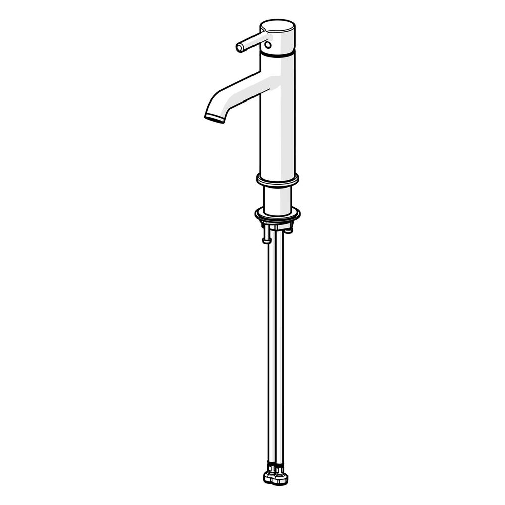Hansa Vantis Style Einhebel-Waschtischarmatur, Standmontage, 133mm Ausladung, Stahl g... HANSA-5437220780 4057304020421 (Abb. 5)