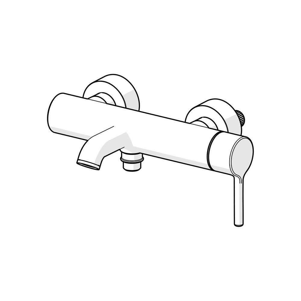 Hansa Vantis Style Einhebel-Wannen- und Brausearmatur, Wandmontage, 168mm Ausladung, ... HANSA-5444220781 4057304022234 (Abb. 5)