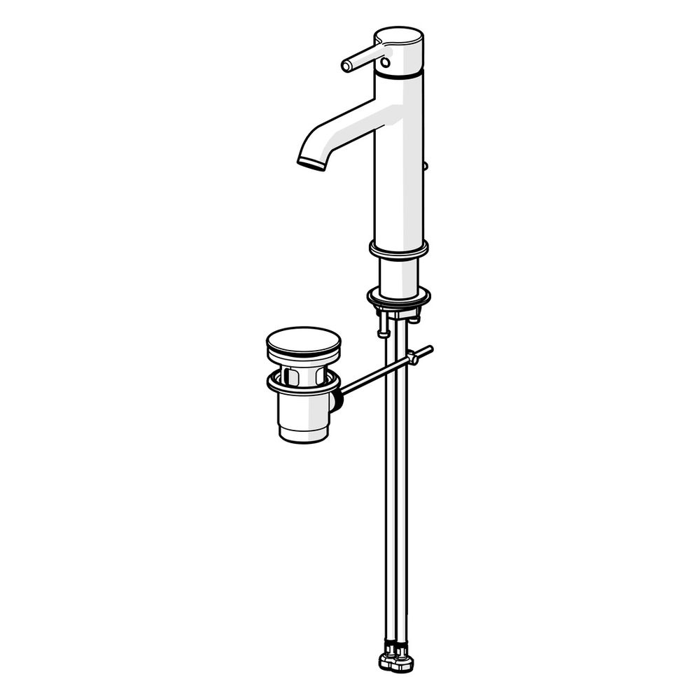 Hansa Vantis Style Einhebel-Waschtischbatterie, Ablaufgarnitur mit Zugstange, Ausladung... HANSA-54562207 4057304017421 (Abb. 5)