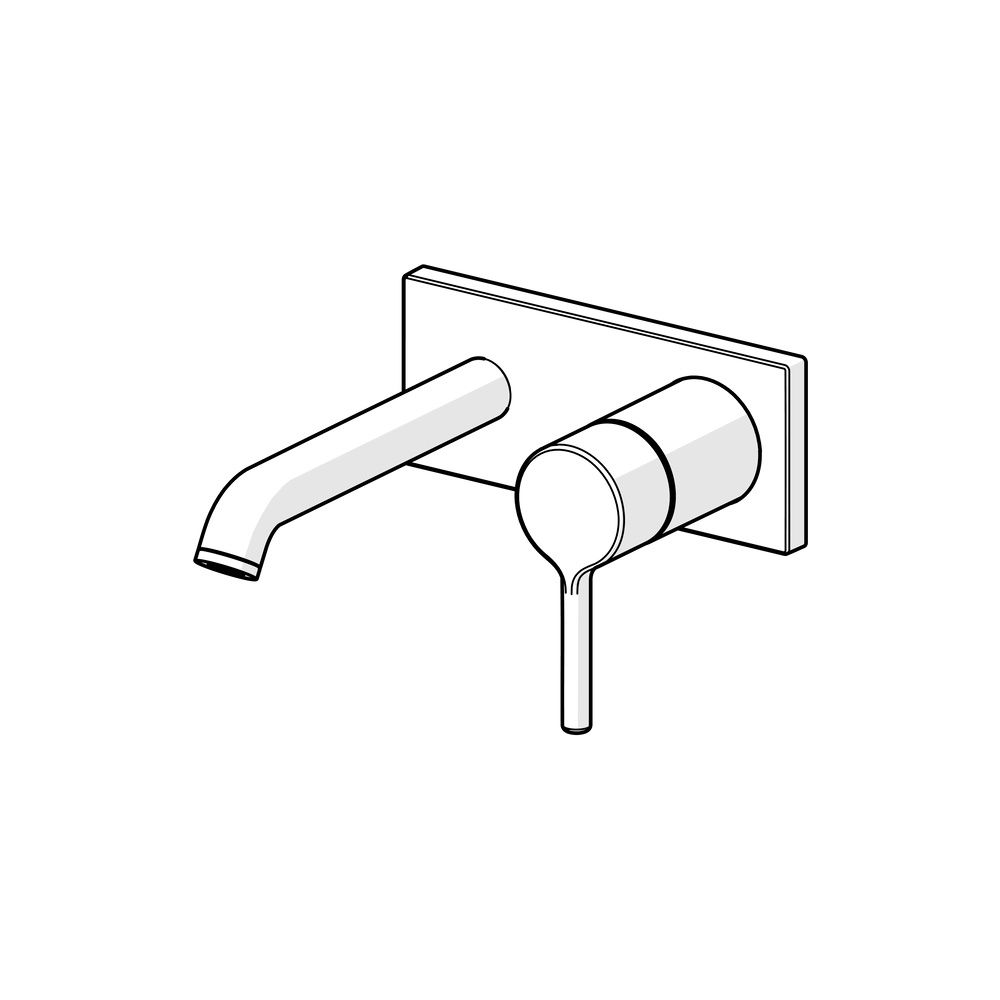 Hansa Vantis Einhebelmischer Fertigset für Waschtisch-Batterie Style 5480 Rosette eckig... HANSA-54802107 4057304017278 (Abb. 5)