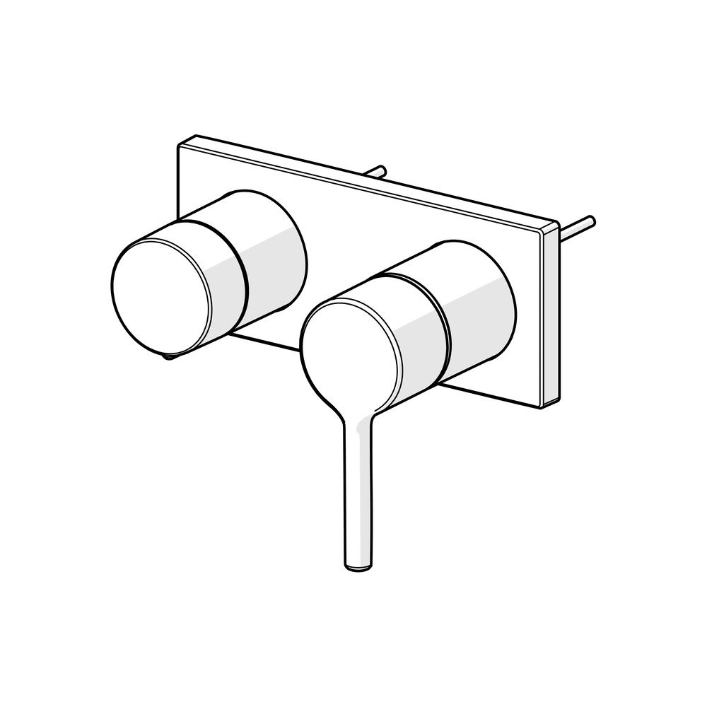 Hansa Vantis Style Einhebel-Wannen- und Brausearmatur, Unterputz, Rosette eckig, Matt... HANSA-5482900733 4057304024962 (Abb. 5)