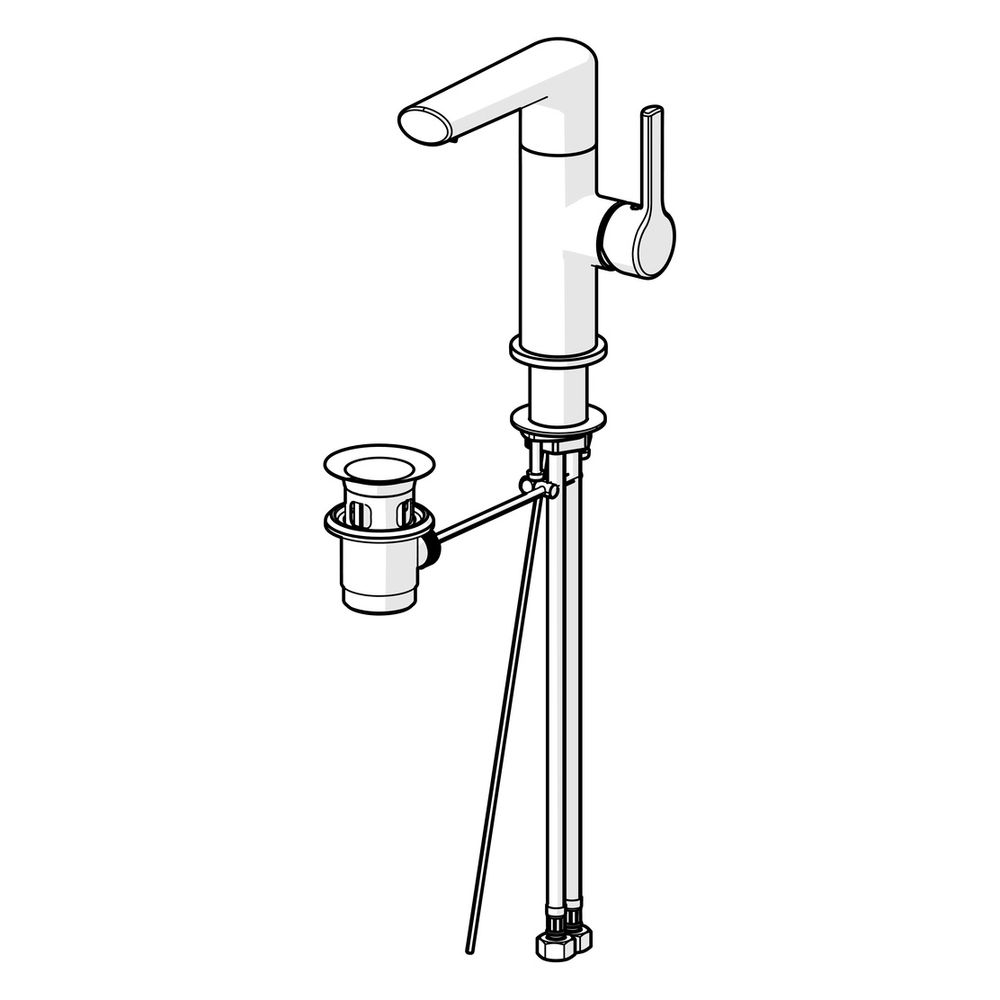 Hansa Ronda Einhebel-Waschtischbatterie, Zugstangen-Ablaufgarnitur, Ausladung 115mm, DN... HANSA-55262203 4015474261693 (Abb. 3)