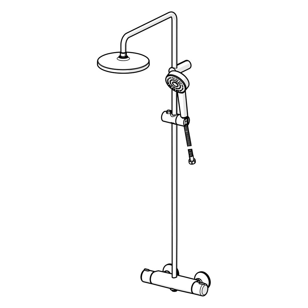 Hansa Basic Regenbrause-Duscharmatur, 1-strahlig, DN 15, Chrom, 55350110... HANSA-55350110 4057304019197 (Abb. 5)