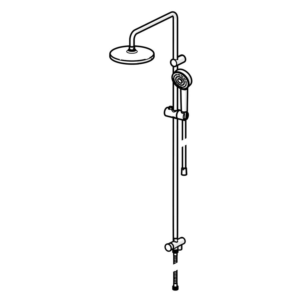 Hansa Basic Kopfbrause-Set, 1-strahlig, Chrom, 55380130... HANSA-55380130 4057304019098 (Abb. 5)