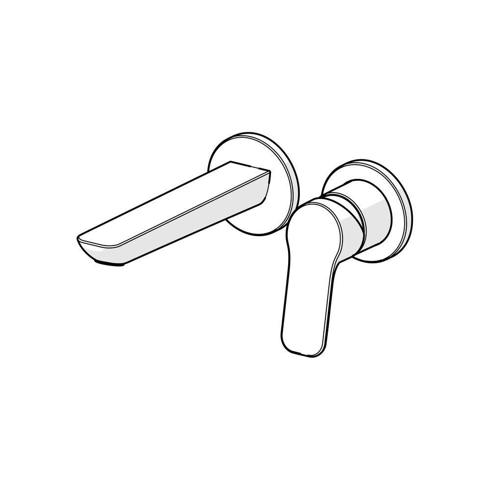 Hansa Basic Einhebelmischer Fertigset für Waschtisch-Batterie 5560 Ausladung 185mm Chro... HANSA-55602103 4057304019036 (Abb. 5)