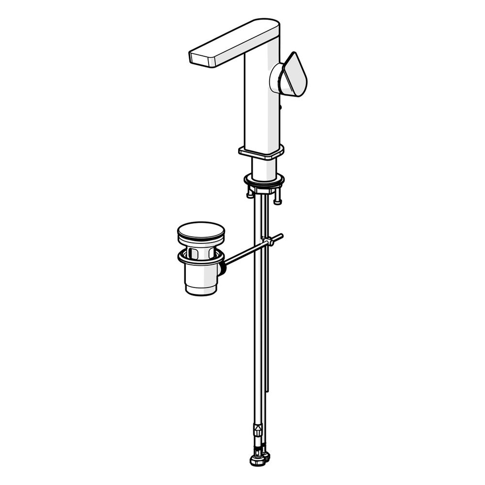 Hansa Stela Eco Einhebel-Waschtischbatterie, Ablaufgarnitur mit Zugstange Ausladung... HANSA-571522730005 4057304018275 (Abb. 5)