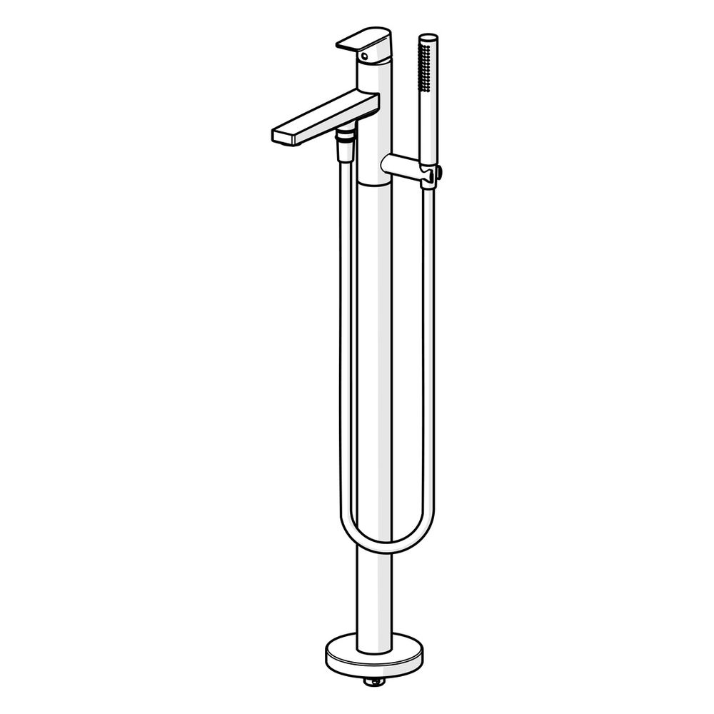 Hansa Stela Einhebel-Badebatterie mit Standrohr, Ausladung 210mm, Chrom, 57252073... HANSA-57252073 4057304015380 (Abb. 5)