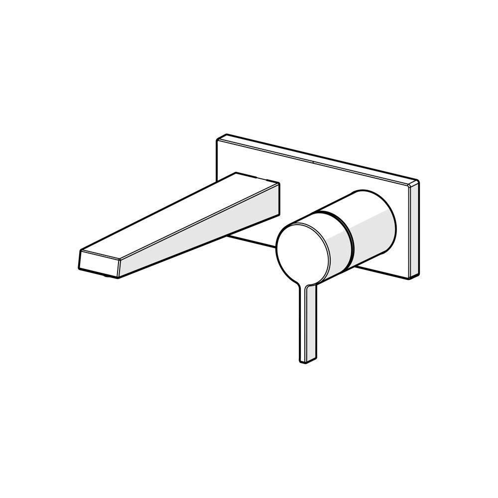 Hansa Loft Einhebelmischer Fertigmontageset für Waschtischbatterie 5757 Rosette eckig A... HANSA-57572183 4057304014765 (Abb. 5)