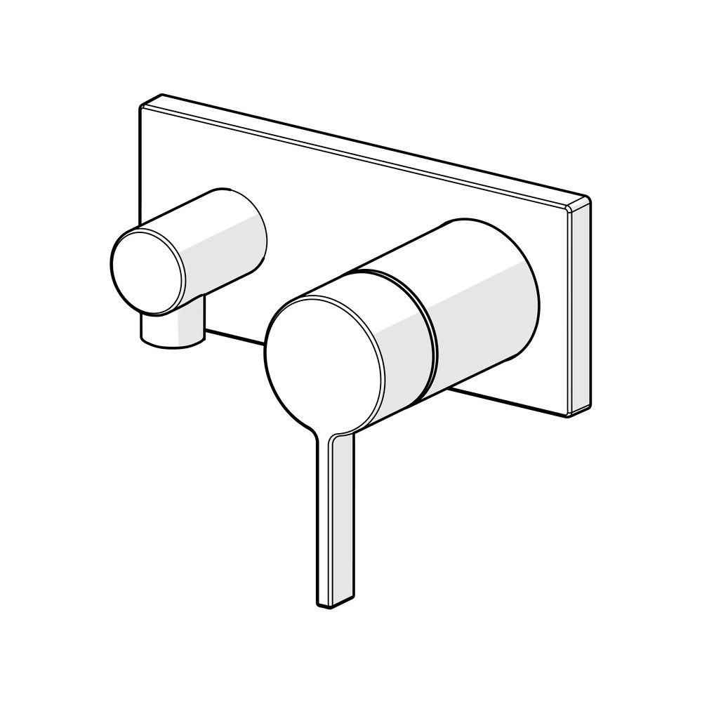 Hansa Loft Einhebelmischer Fertigmontageset für Brausebatterie 5763 Rosette eckig 4.0 P... HANSA-57639583 4057304014857 (Abb. 5)