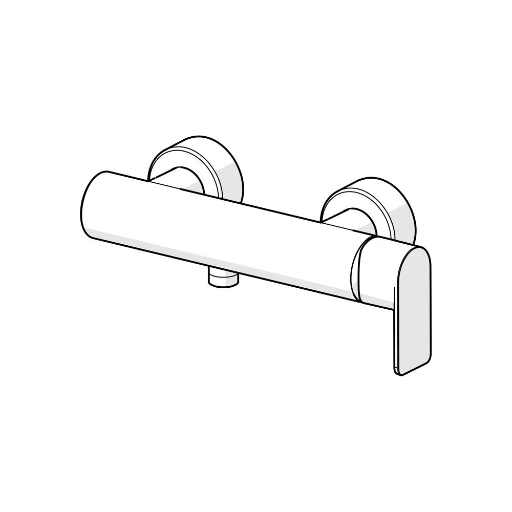 Hansa Stela Einhebel-Brausebatterie, Chrom, 57670173... HANSA-57670173 4057304015366 (Abb. 5)