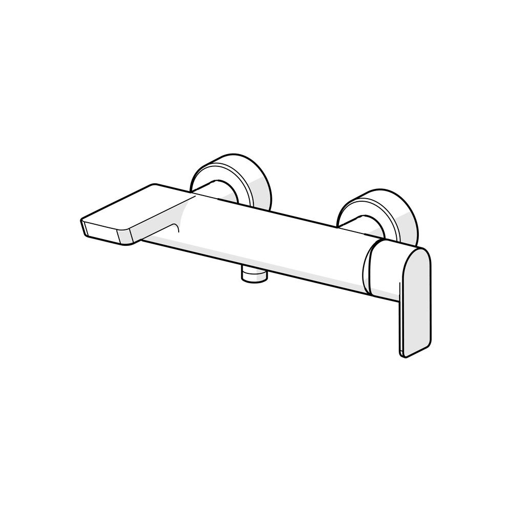 Hansa Stela Einhebel-Wannenfüll- und Brausebatterie, Chrom, 57742173... HANSA-57742173 4057304015373 (Abb. 5)