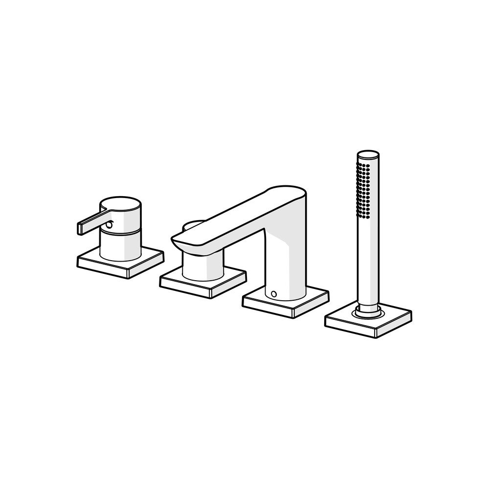 Hansa Loft Einhebelmischer Fertigmontageset für Wanne/Brause 5775 Rosette eckig 1-strah... HANSA-57752483 4057304014499 (Abb. 5)