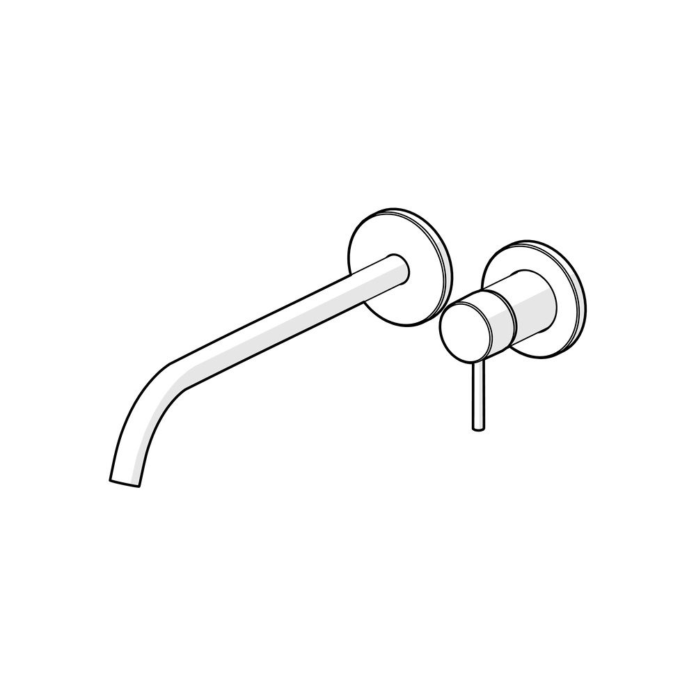 Hansa Public Waschtisch-Einhebelmischer Fertigmontageset, Wandmontage, Ausladung 235-... HANSA-5795213180 4057304022487 (Abb. 5)