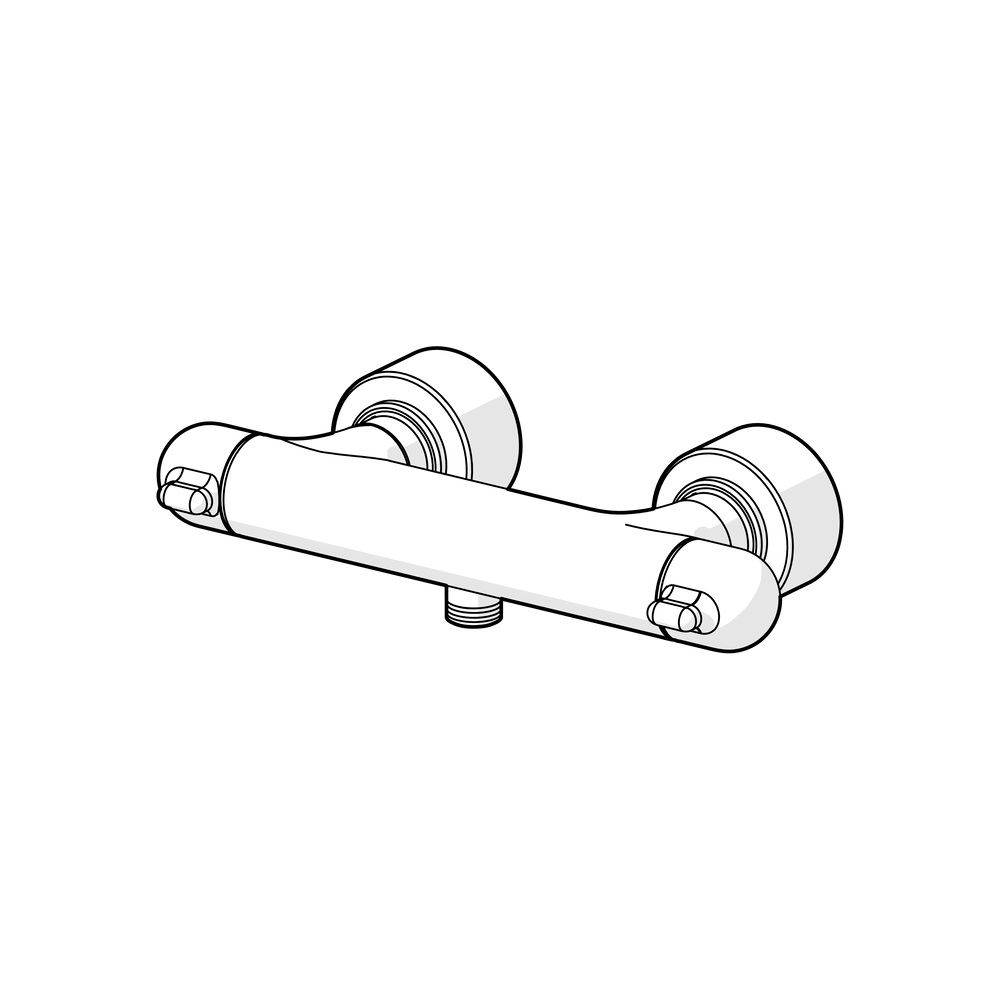 Hansa Medipro Brausebatterie, DN 15, Chrom, 58080201... HANSA-58080201 4015474267459 (Abb. 3)
