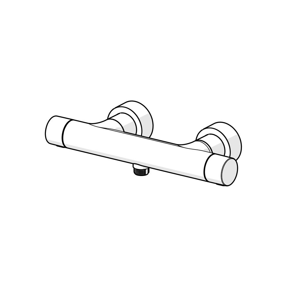 Hansa Prisma Duschthermostat, Wandmontage, mit Thermo Cool und 38 Grad Sperre, Chrom, 5... HANSA-58080301 4057304020582 (Abb. 5)