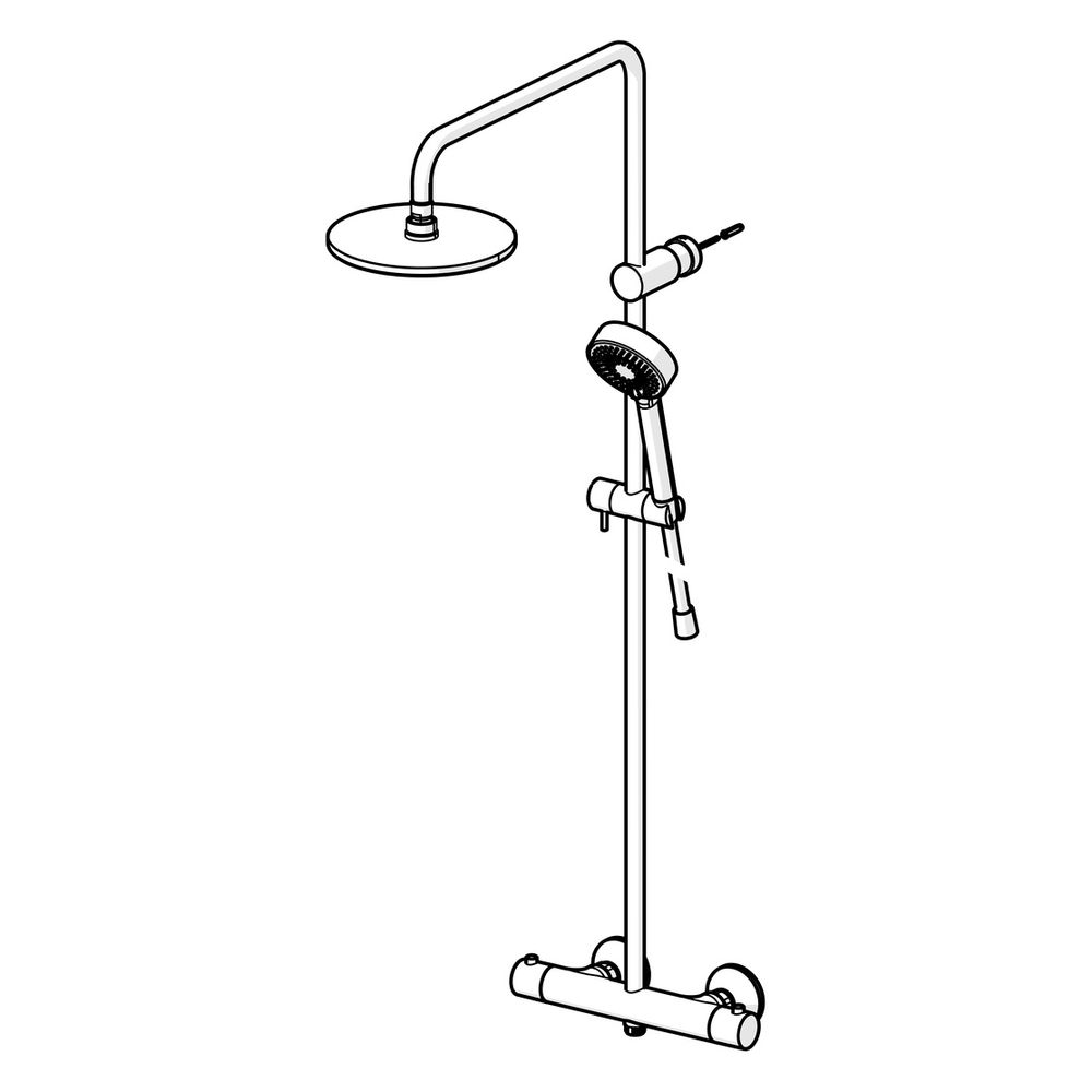 Hansa Unita Eco Regenbrause-Duscharmatur 5814 3-strahlig Ausladung 470-495mm Chrom Kopf... HANSA-58149203 4057304016073 (Abb. 5)