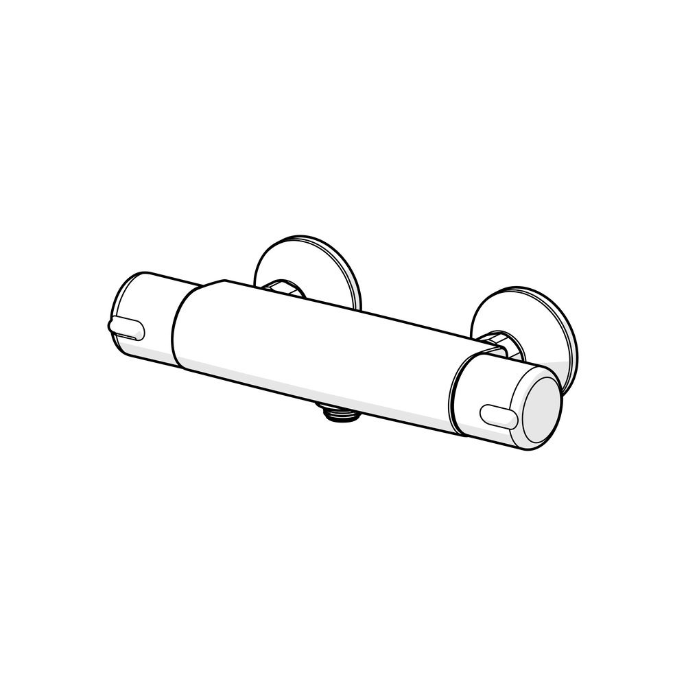 Hansa Micra Brausebatterie, DN 15, vertauschte Kalt-/Warmwasser-Anschlüsse, Chrom, 5815... HANSA-58152171 4057304005664 (Abb. 5)