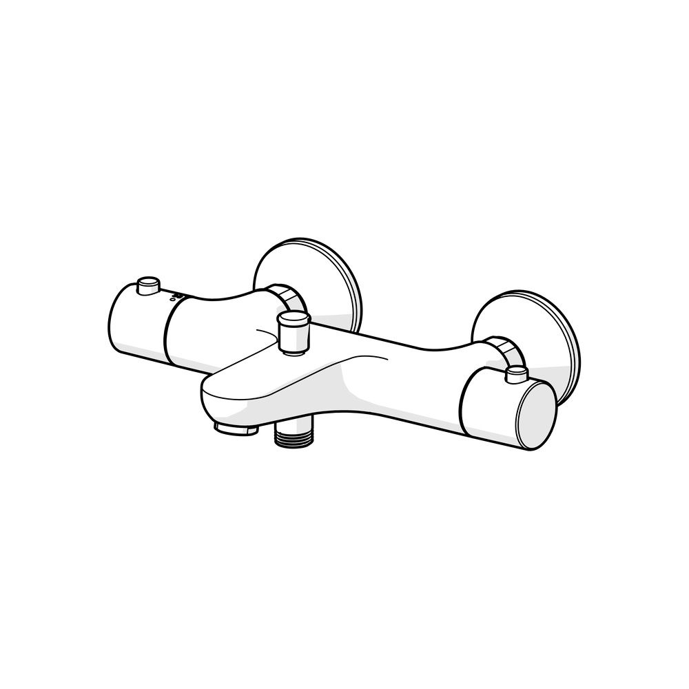 Hansa Unita Wannenfüll- und Brausebatterie 5837 Ausladung 180mm DN15 Chrom... HANSA-58372101 4015474277649 (Abb. 3)