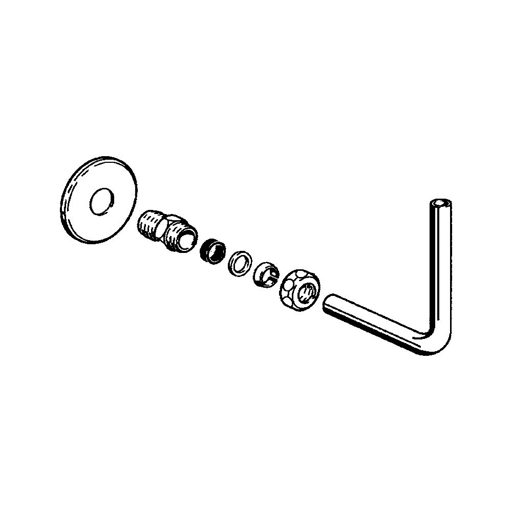 Hansa Rohr für Wasserhahn, Länge 210mm, 59905126... HANSA-59905126 4015474191495 (Abb. 2)