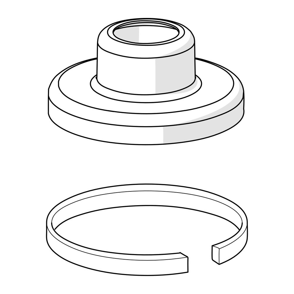 Hansa Rosette, Durchmesser 70mm, DN 15, Chrom, 59910094... HANSA-59910094 4015474814677 (Abb. 2)