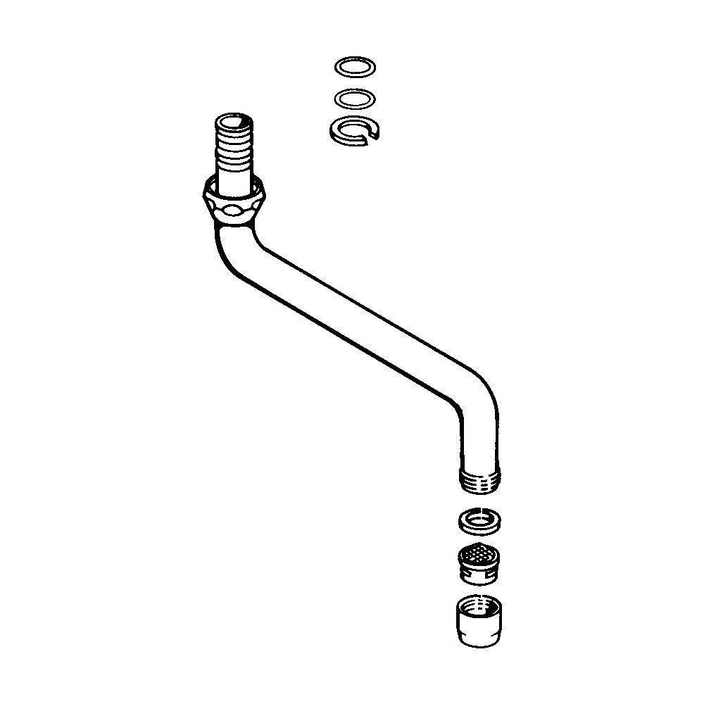 Hansa Auslauf Länge 200mm, G 3/4", Chrom, 59911171... HANSA-59911171 4015474925748 (Abb. 2)
