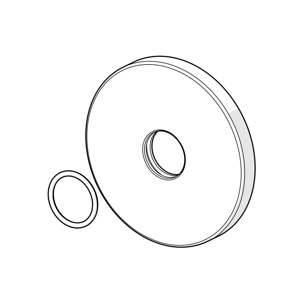 Hansa Rosette, Durchmesser 75mm, Chrom, 59913239... HANSA-59913239 4015474176270 (Abb. 2)