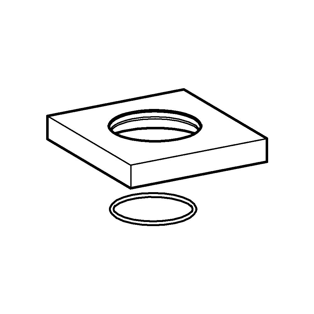 Hansa Rosette, 75x75mm, Chrom, 59913879... HANSA-59913879 4015474259201 (Abb. 2)