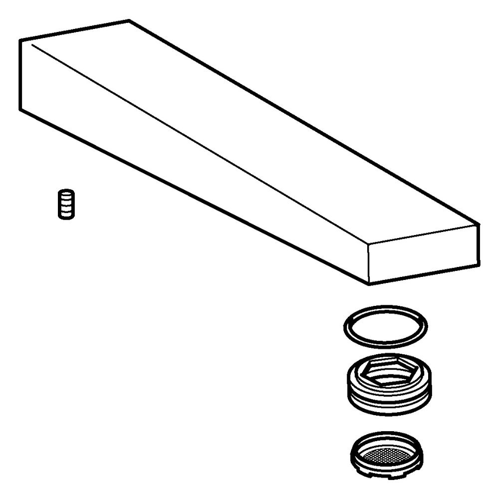 Hansa Auslauf, Rosette eckig, Ausladung 197mm, Chrom, 59914021... HANSA-59914021 4015474272309 (Abb. 2)