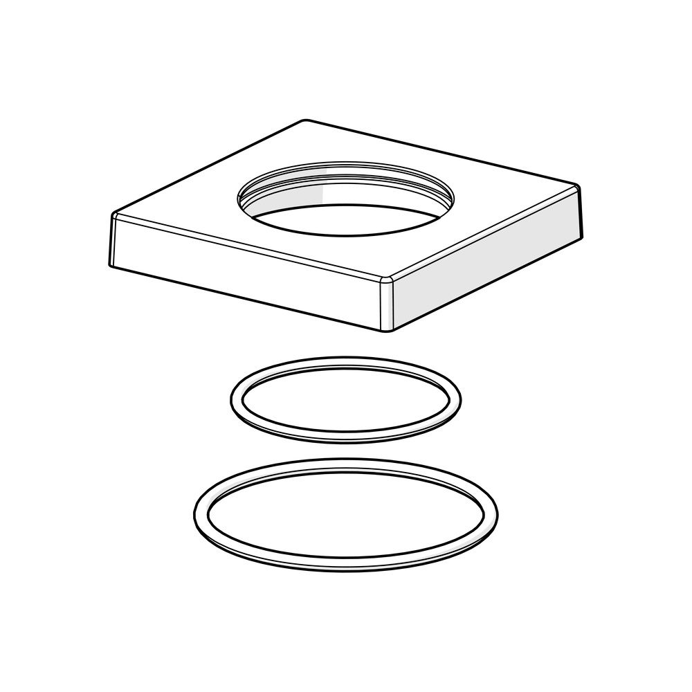 Hansa Rosette, 75x75mm, Chrom, 59914209... HANSA-59914209 4015474288768 (Abb. 2)