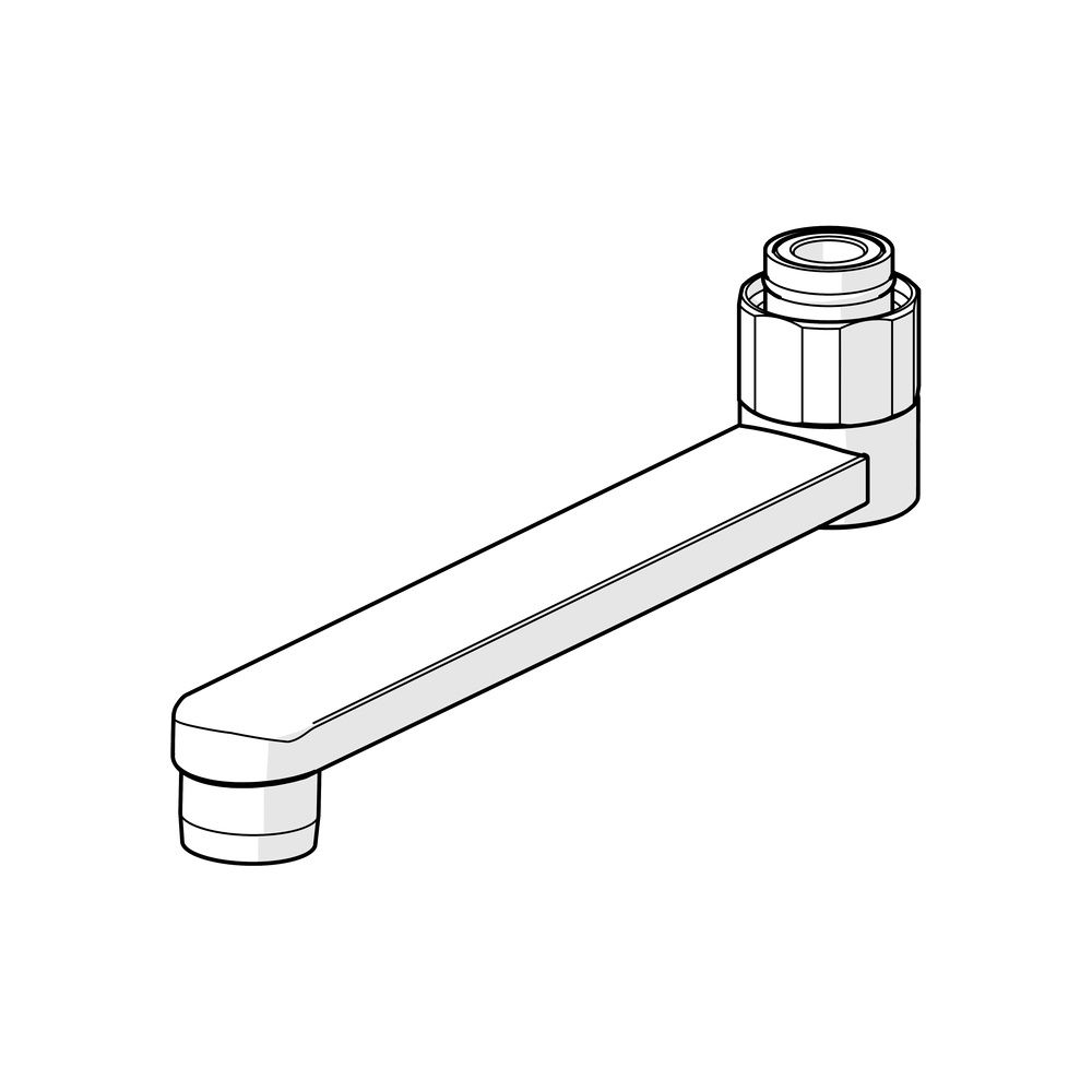 Hansa Auslauf Länge 150mm, Ausladung 150mm, Chrom, 59914470... HANSA-59914470 4057304005824 (Abb. 2)