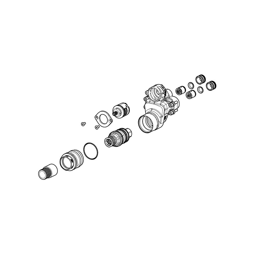 Hansa Funktionseinheit, Thermostatkartusche zur Temperaturreglung, Rückflussverhinderer... HANSA-59914535 4057304009440 (Abb. 2)