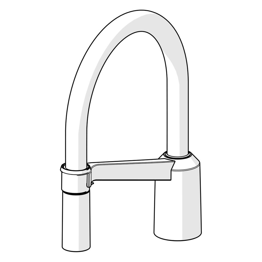 Hansa Hoher Auslauf, Ausladung 200mm, Chrom... HANSA-59914582 4057304009785 (Abb. 2)