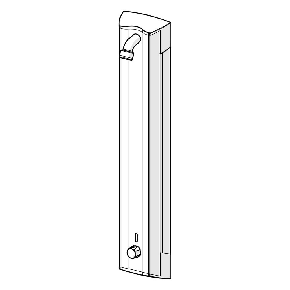 Hansa Electra Duschpaneel 6415 6V DN15 Aluminium/Chrom... HANSA-64152200 4015474277205 (Abb. 3)