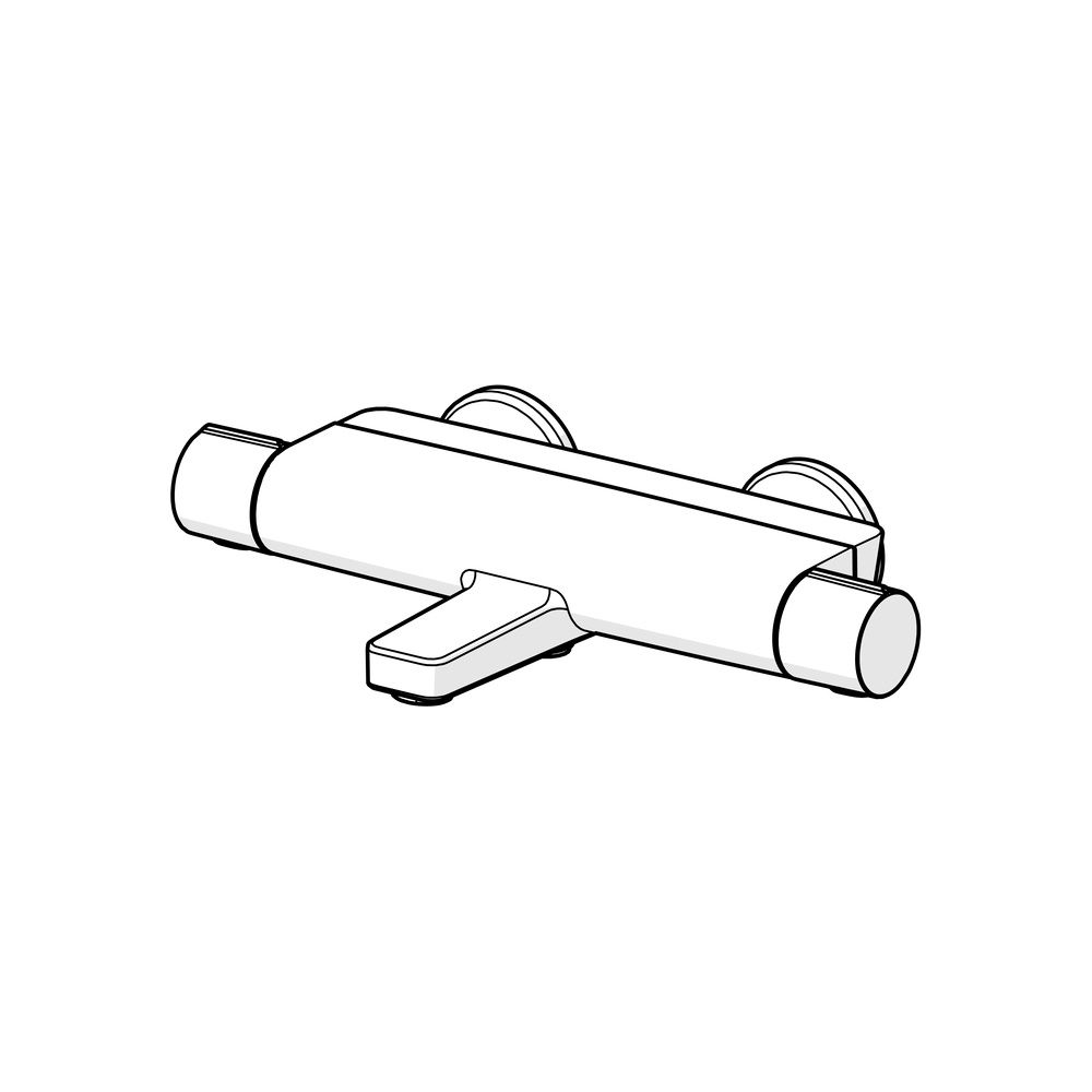 Hansa Optima Wannen- und Brausearmatur Wandmontage Thermostat, mit MagShelf-Ablage, M... HANSA-6513220133 4057304018121 (Abb. 5)