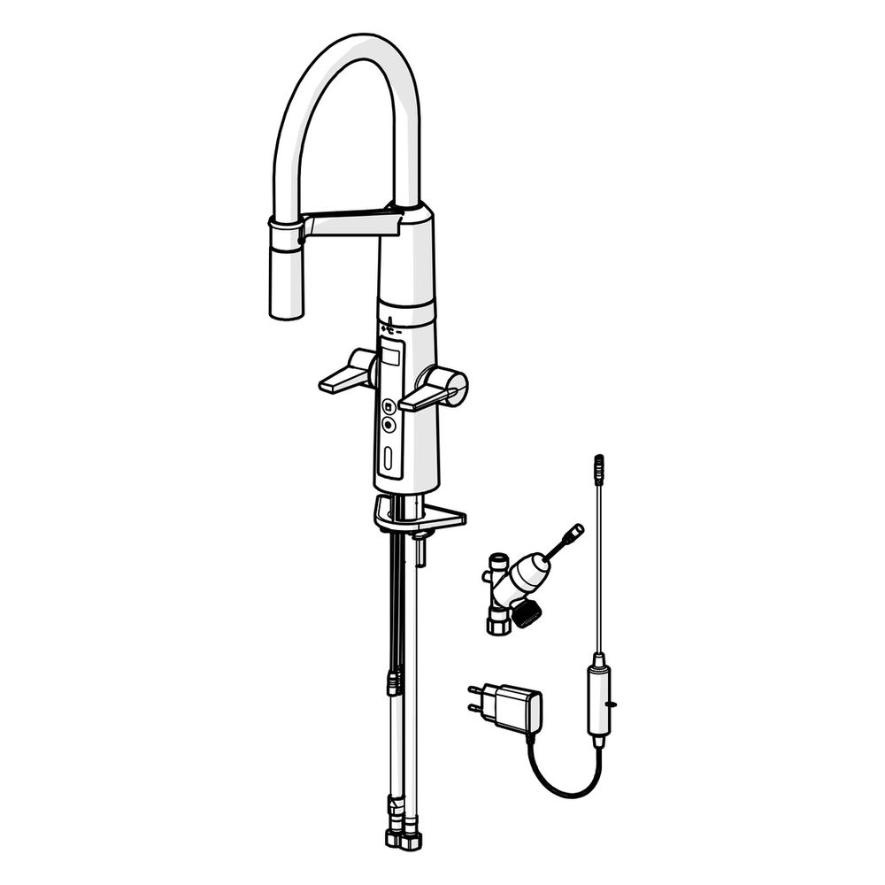 Hansa Fit Küchenarmatur mit Spülmaschinenventil 6526 2-strahlig 230/5V Ausladung 200mm ... HANSA-65262213 4057304004544 (Abb. 3)
