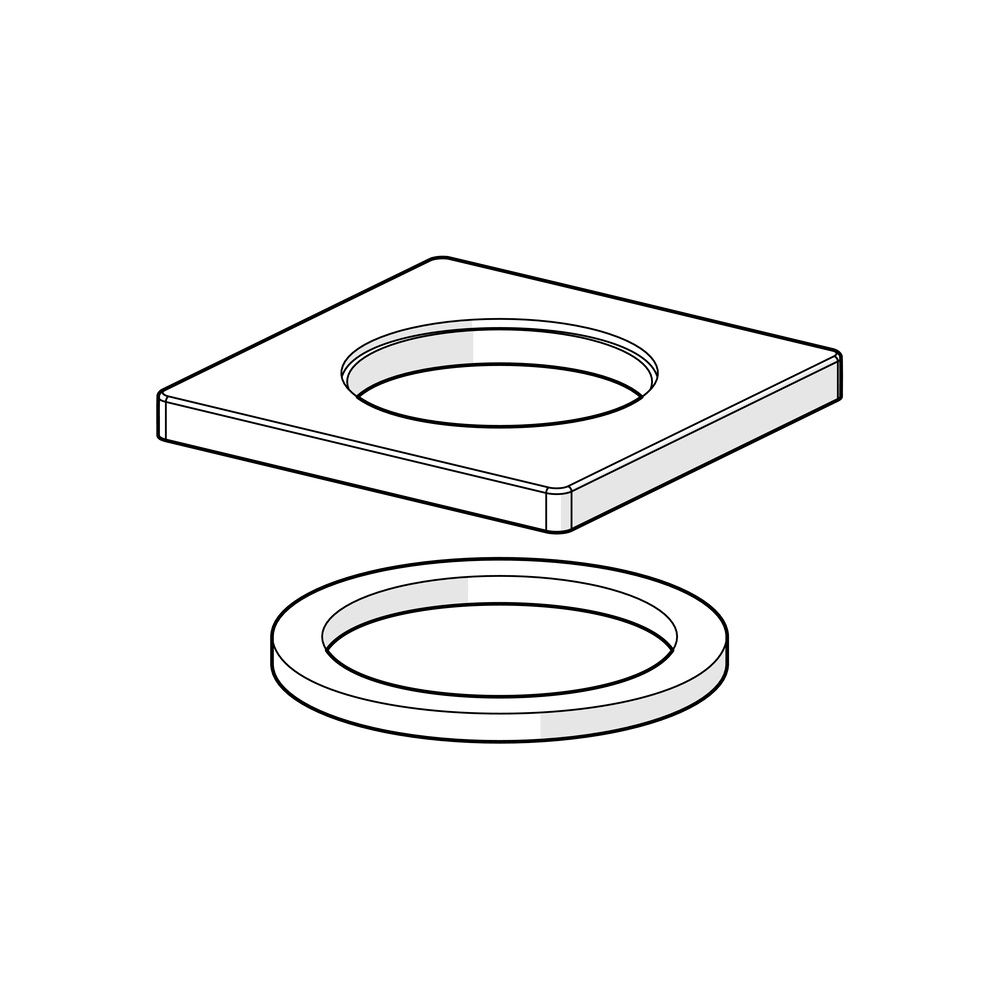 Hansa Living Rosette, 55x55mm, Chrom, 66360000... HANSA-66360000 4015474267909 (Abb. 3)