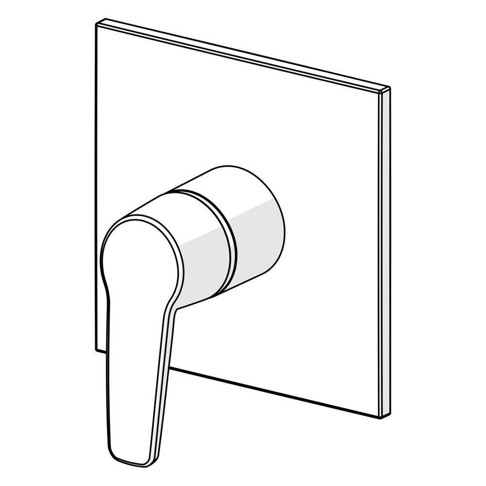 Hansa Polo Einhebel-Duscharmatur, Wandmontage, Fertigmontageset, Rosette eckig, Chrom, ... HANSA-80619023 4057304022685 (Abb. 5)