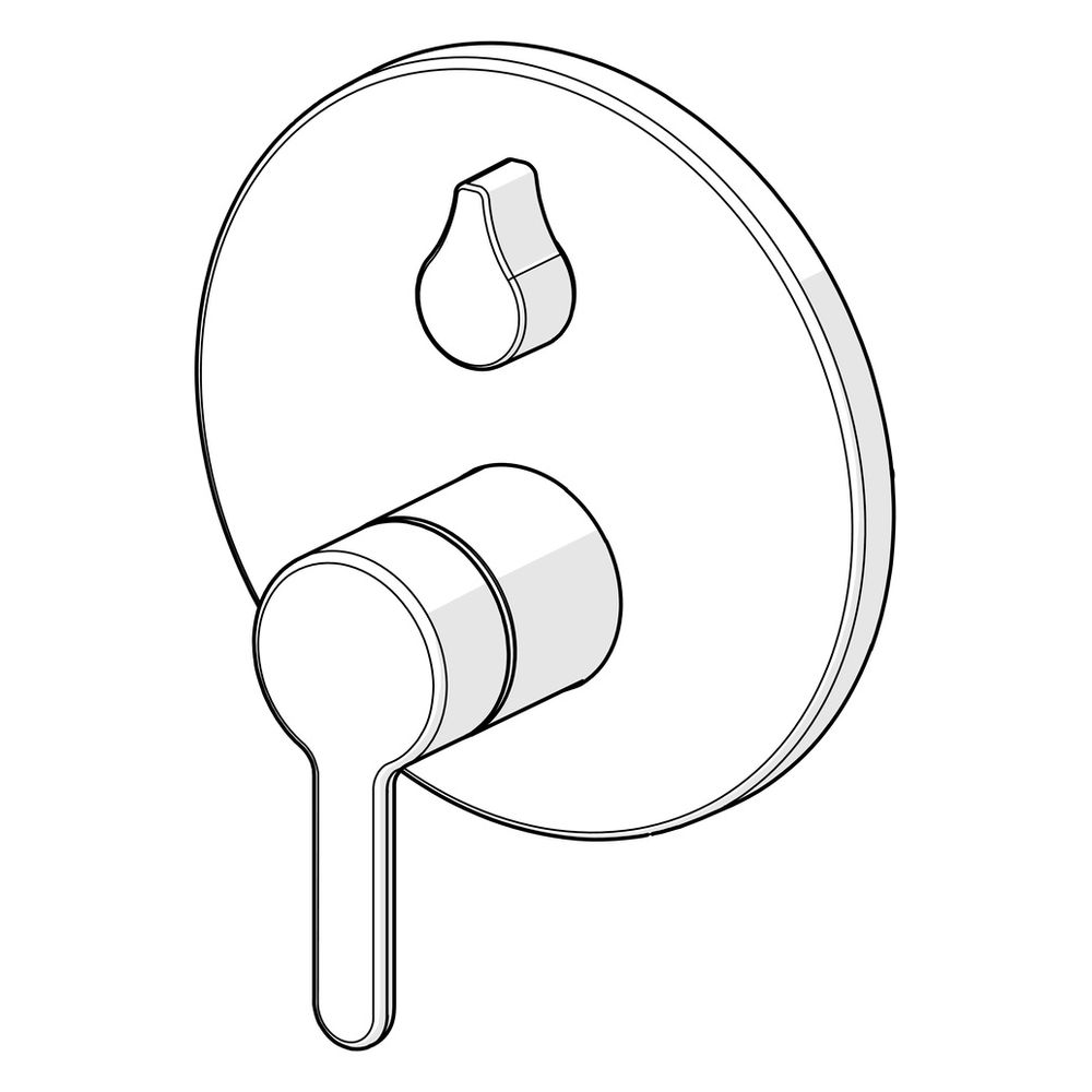 Hansa Designo Einhebelmischer Fertigmontageset für Wanne/Brause Style 8111 Rosette rund... HANSA-81119563 4057304006760 (Abb. 5)