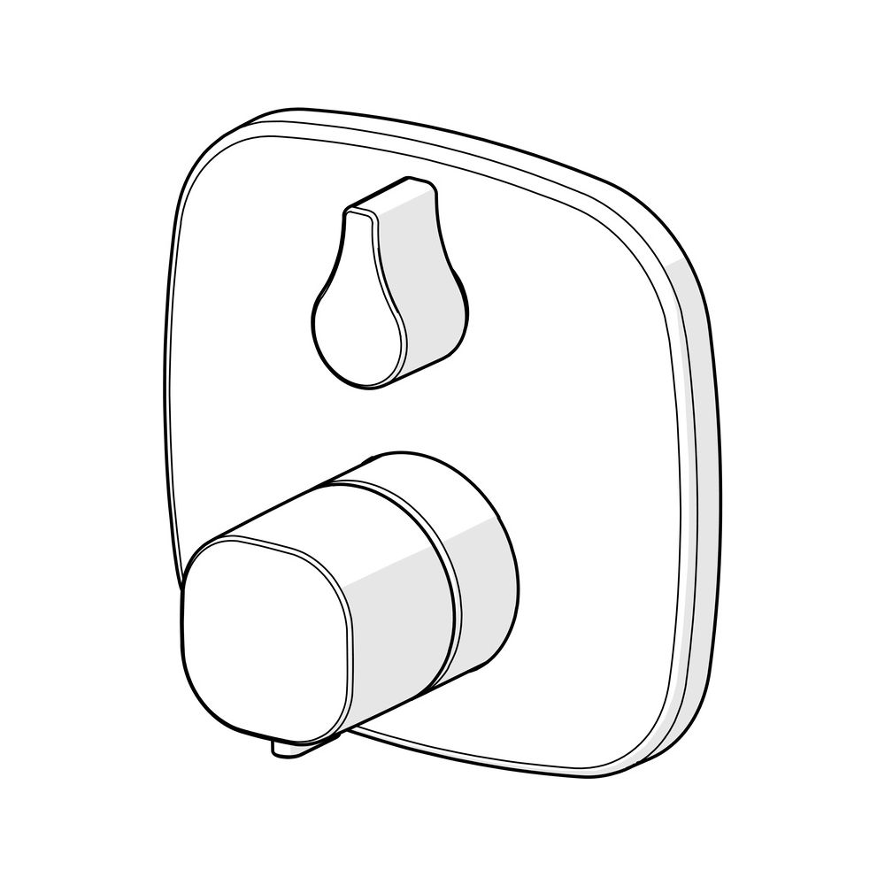 Hansa Living Fertigmontageset für Wanne/Brause 8114 Rosette soft edge mit Sicherungsein... HANSA-81143572 4057304004728 (Abb. 5)