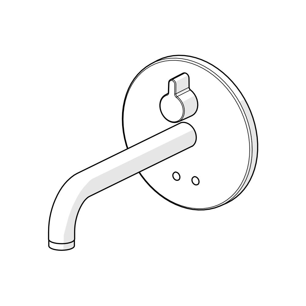 Hansa Electra Fertigset für Waschtisch-Batterie, Rosette rund, 3V, Bluetooth, Ausladung... HANSA-81812119 4057304016929 (Abb. 5)